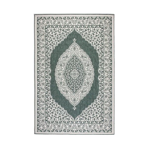 Zaļš/krēmkrāsas āra paklājs 200x290 cm Gemini – Elle Decoration-image-2