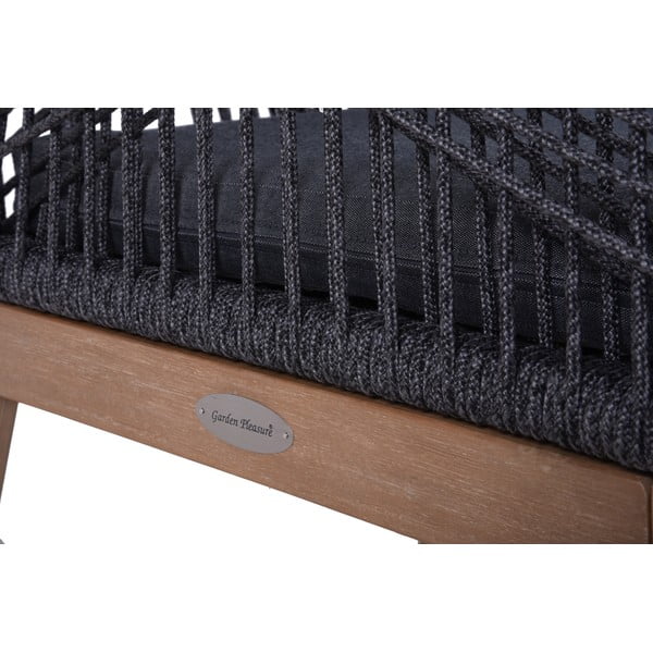 Pelēks masīvkoka dārza krēsls Pomona – Garden Pleasure-image-3