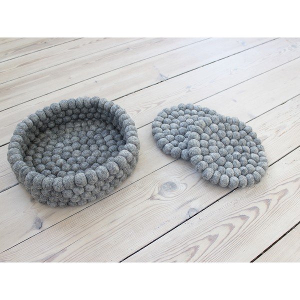 Tērauda pelēks vilnas bumbiņu paliktnis Wooldot Ball Coaster, ⌀ 20 cm-image-1