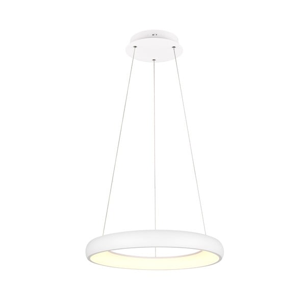Balta LED piekaramā lampa ar regulējamu spilgtumu un metāla abažūru ø 62 cm Cardona – Trio-image-2