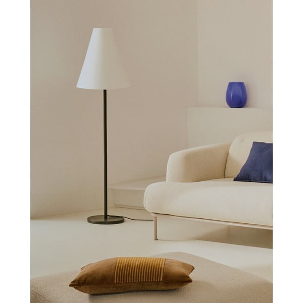 Tumši zaļa stāvlampa ar auduma abažūru (augstums 153 cm) Navat – Kave Home-image-3