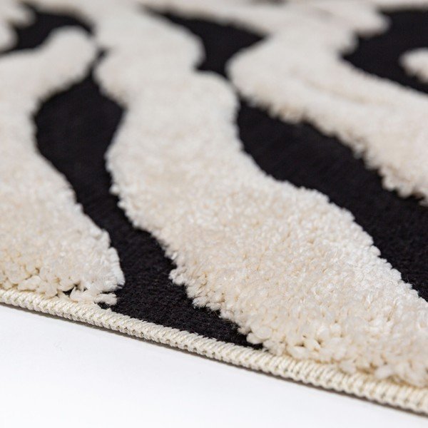 Melnbalts paklājs 200x300 cm Esra Zebra – Flair Rugs-image-3