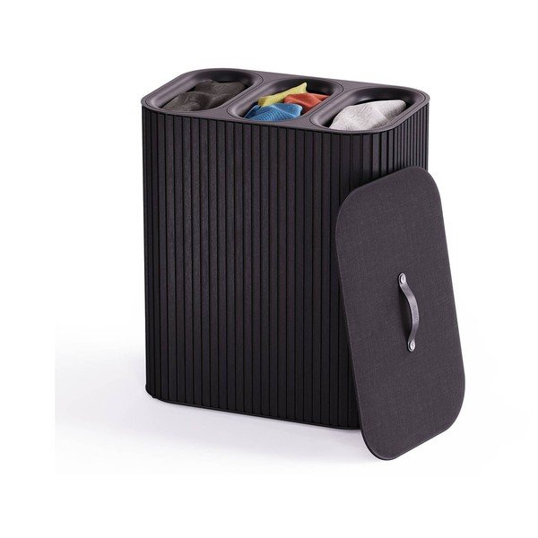 Melns bambusa veļas grozs 3x30 l Tota Trio Luxe – Joseph Joseph