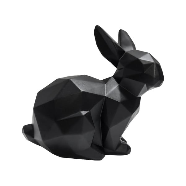 Matēta melna figūriņa PT LIVING Origami Bunny, augstums 17 cm