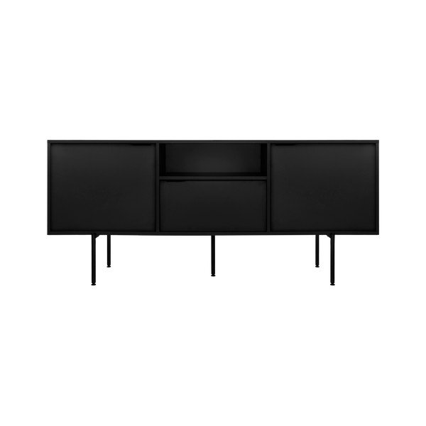 Melns TV galdiņš 180x79x50 cm Bau – noo.ma-image-2