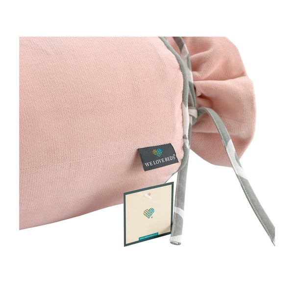Rozā spilvendrāna WeLoveBeds Rose Quarz Candy, ⌀ 20 x 58 cm-image-3