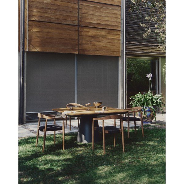 Melni masīvkoka dārza krēsli (4 gab.) Ydalia – Kave Home-image-4