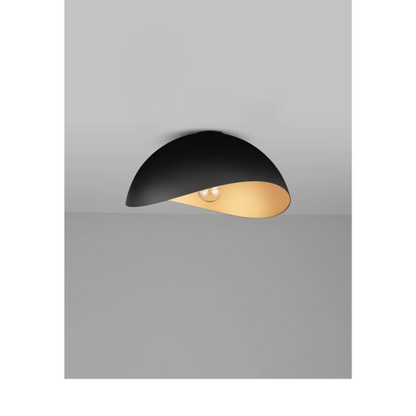 Matēti melna/zelta krāsas metāla griestu lampa Opsi – Nova Luce-image-3