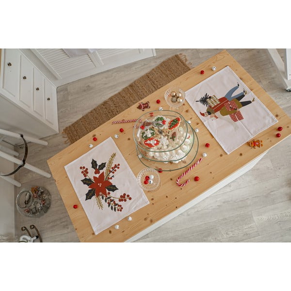 Tekstila galda paliktnis (2 gab.) ar Ziemassvētku motīvu 35x45 cm Christmas Star – Butter Kings-image-1