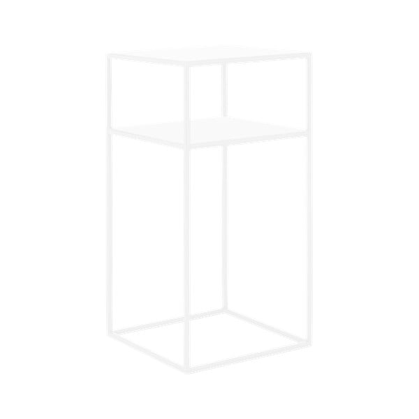 Balts divlīmeņu sānu galdiņš CustomForm Tensio, 30 x 30 cm