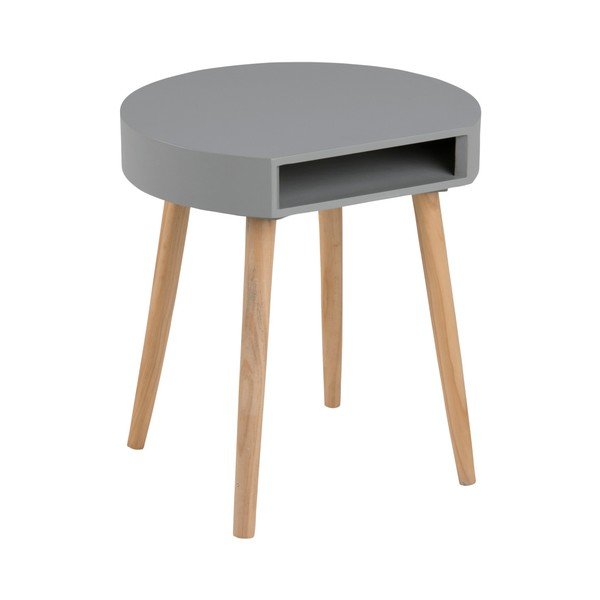 Actona Ela pelēks glabāšanas galds ar nodalījumu