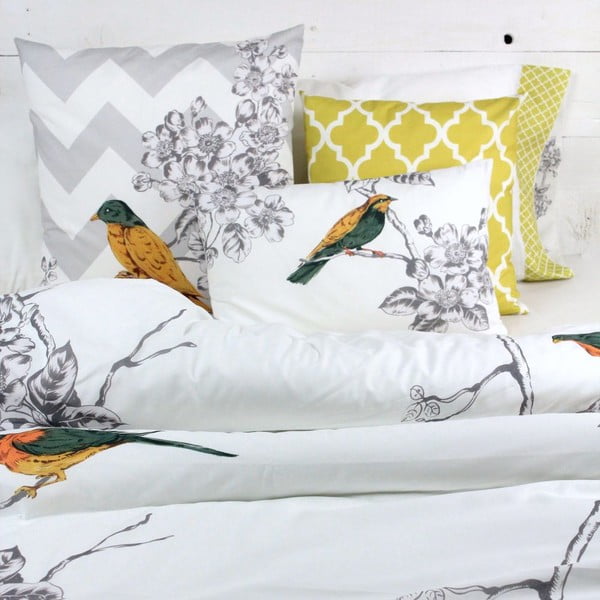 Spilvenu pārvalks Pavasara putni, 50 x 50 cm-image-1