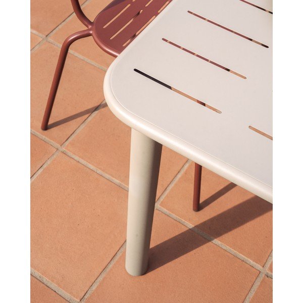 Tērauda dārza ēdamgalds 90x180 cm Brai – Kave Home-image-3