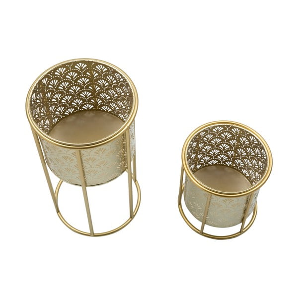 2 zelta krāsas podiņu statīvu komplekts Mauro Ferretti Golvy, augstums 40 cm-image-3