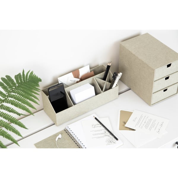 Bēša uzglabāšanas kaste ar 3 atvilktnēm Bigso Box of Sweden Ingrid-image-1