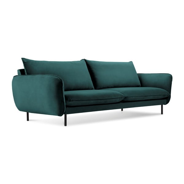 Zilganzaļš samta dīvāns Cosmopolitan Design Vienna, 200 cm