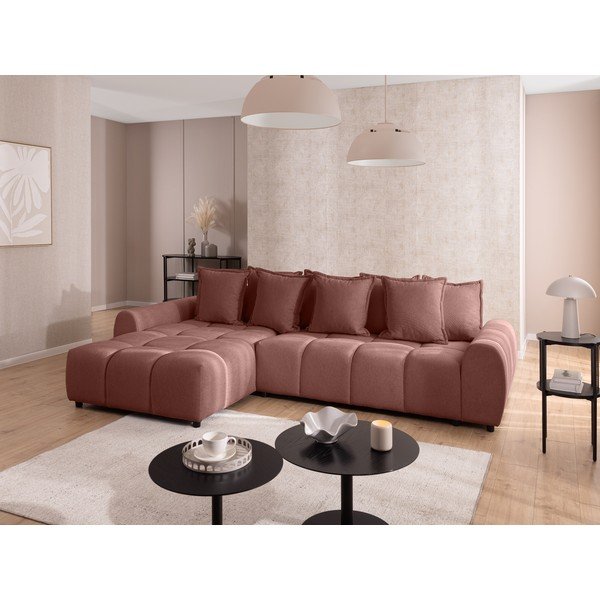 Terakotas oranžs stūra dīvāns (ar kreiso stūri/ar zvilni) Albane  – Ropez-image-1