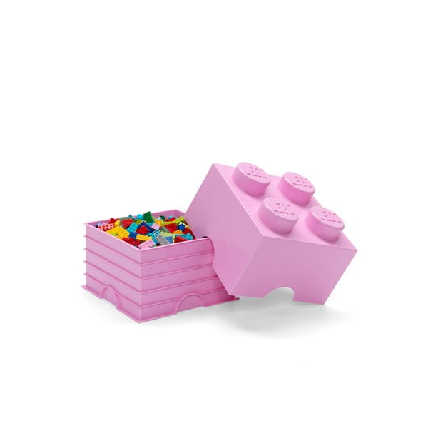 Gaiši rozā LEGO® kvadrātveida glabāšanas kaste-image-2