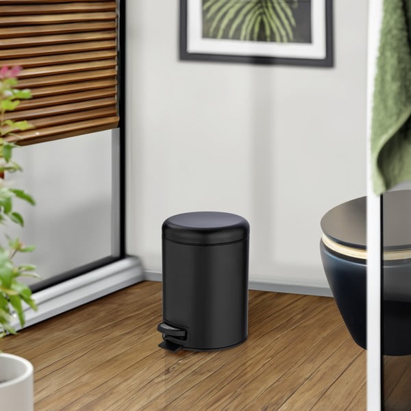 Melna atkritumu tvertne Wenko Leman, 5 l-image-1