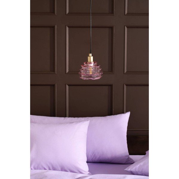 Rozā stikla piekaramā lampa ø 15 cm Fall – Jotex-image-2