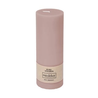 Pūdera rozā svece Eco candles by Ego decor Friendly, degšanas laiks 60 h