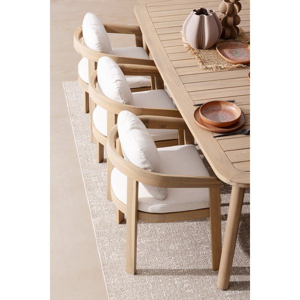 Dabīga toņa masīvkoka dārza krēsls Pablo – Bizzotto-image-1