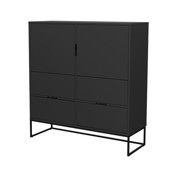 Melna kumode ar 4 atvilktnēm Tenzo Lipp-image-3