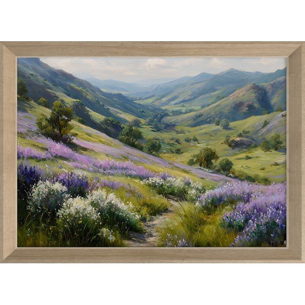 Drukāta glezna ar rāmi 75x56 cm Violet Hills – Styler