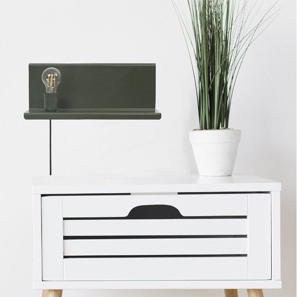 Zaļa sienas lampa ar plauktu Homemania Decor Shelfie2-image-3