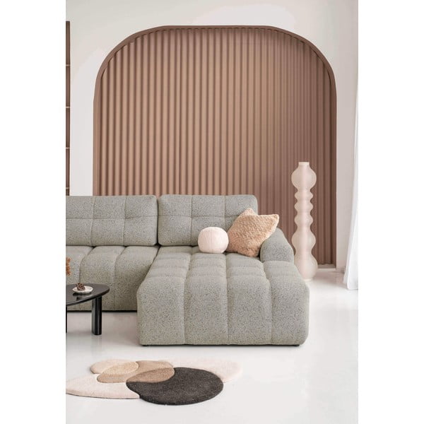 Gaiši brūns salokāms modulārais stūra dīvāns ar uzglabāšanas vietu (ar labo stūri) Lulu – Miuform-image-3