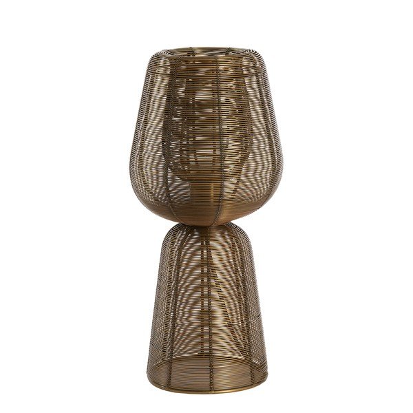 Bronzas krāsas metāla galda lampa (augstums 42 cm) Aboso – Light & Living