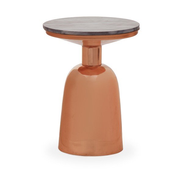 Apaļš sānu galdiņš ar marmora virsmu ø 48 cm Amira – Premier Housewares-image-3