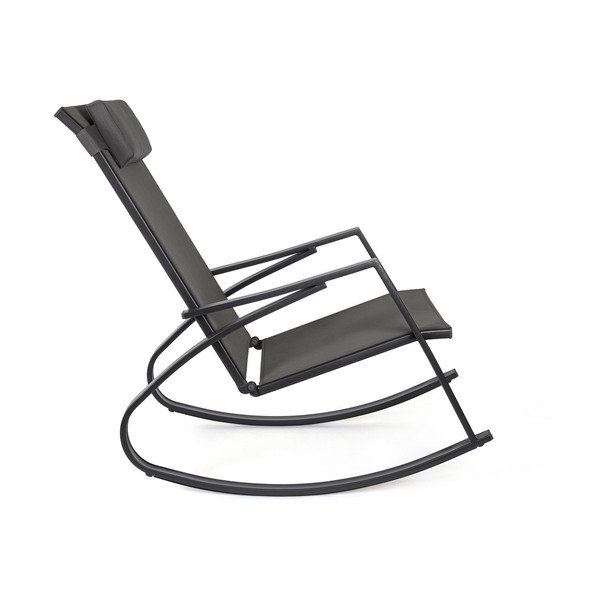Antracīta pelēks metāla dārza atpūtas krēsls Ercolano – Bizzotto-image-3