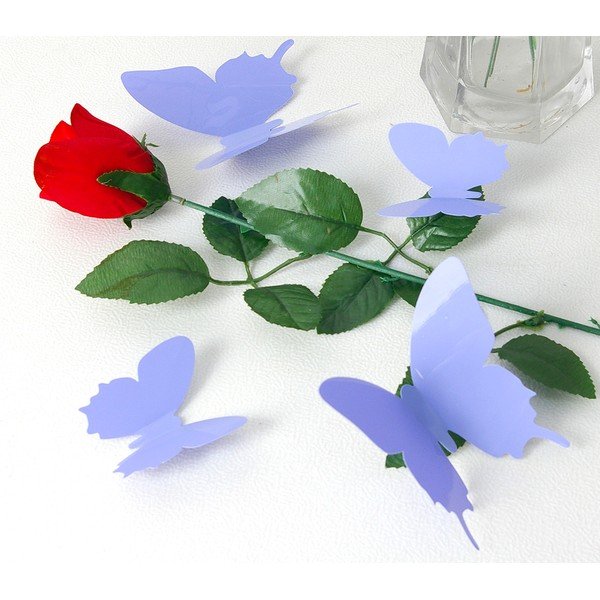 12 violetu 3D uzlīmju komplekts Ambiance Butterflies-image-3