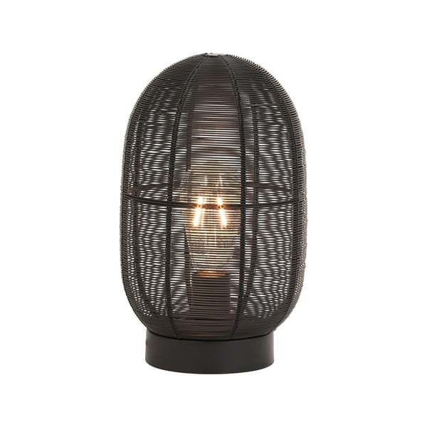 Melna galda lampa (augstums 30 cm) Ophra – Light & Living