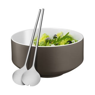 Salātu bļodas un salātu galda piederumu komplekts WMF Cromargan® Moto, ⌀ 13 cm