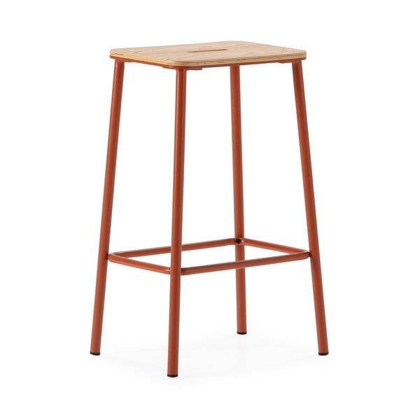 Ķieģeļu sarkanas bāra taburetes (2 gab.) (sēdekļa augstums 65 cm) Abba – Marckeric