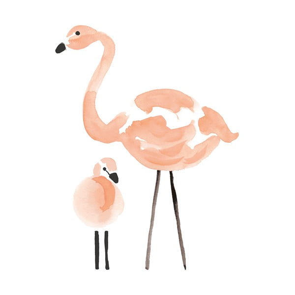 Bērnu uzlīme 64x85 cm Pink Flamingos – Lilipinso