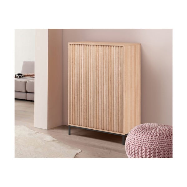 Dabīga toņa skapītis ar ozolkoka imitāciju 80x110 cm Celine – Støraa-image-4