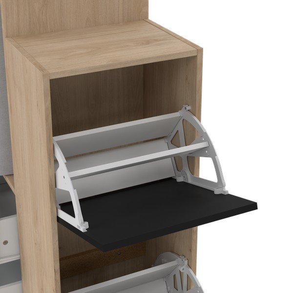 Melna/dabīga toņa priekšnama iekārta ar ozolkoka imitāciju Kit – Tvilum-image-1