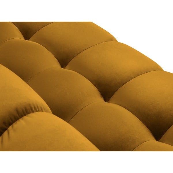 Dzeltens samta stūra dīvāns Cosmopolitan Design Bali, kreisais stūris-image-1