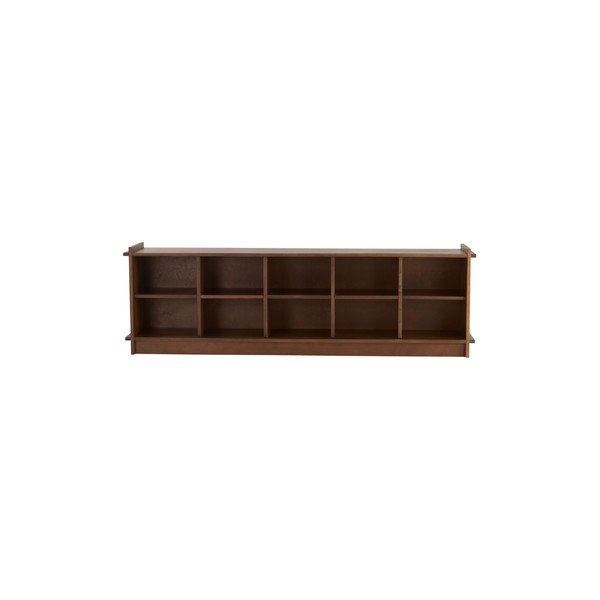 Tumša dabīga toņa priedes masīvkoka grāmatplaukts 193x60x40 cm Apelvik – Jotex-image-2