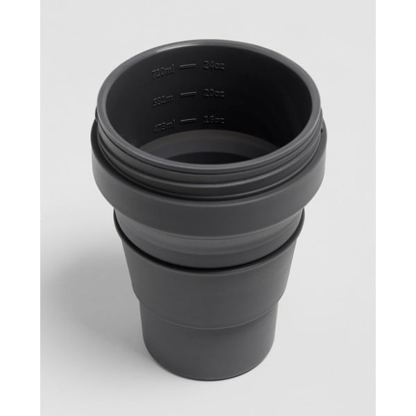 Melna saliekama ceļojumu krūze Stojo Titan Carbon, 710 ml-image-3