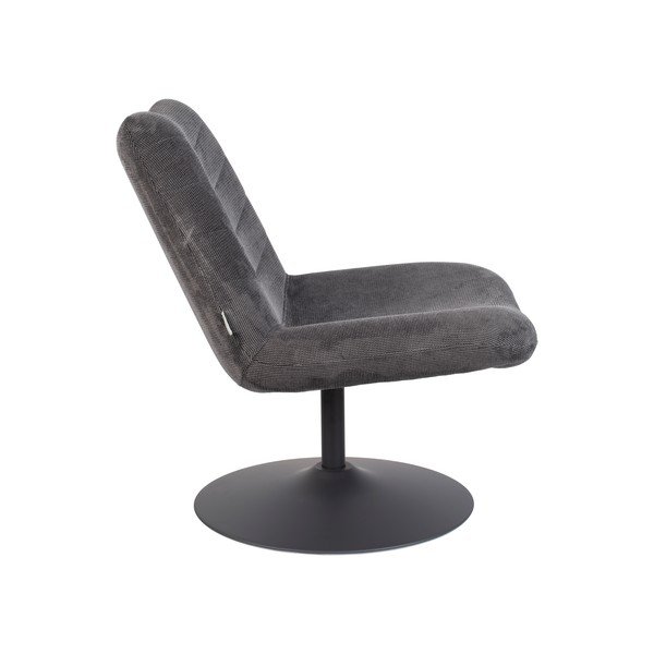 Tumši pelēks samta atpūtas krēsls Bubba – Zuiver-image-3