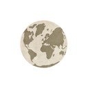 Zaļš/krēmkrāsas mazgājams/ar rokām darināts kokvilnas bērnu paklājs ø120 cm World Map – Lorena Canals