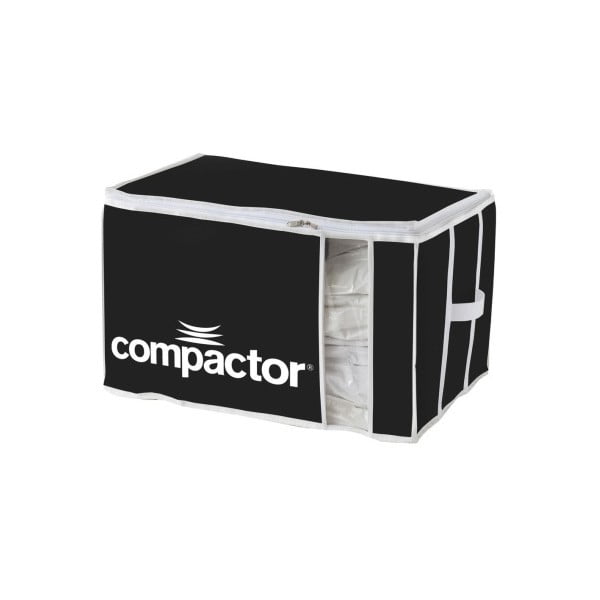 Melna tekstila uzglabāšanas kaste Compactor Brand XXL Grande