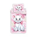 Rozā vienguļamā kokvilnas bērnu gultas veļa 140x200 cm Marie Cat "Pink" – Jerry Fabrics