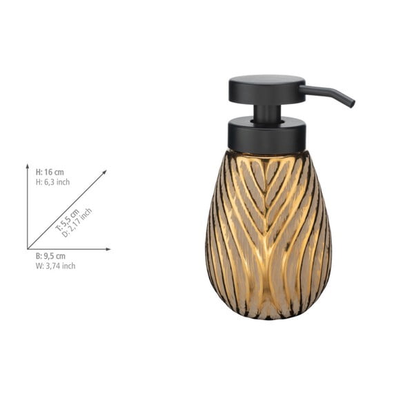 Zelta krāsas keramikas vannas istabas piederumu komplekts Idro – Wenko-image-3