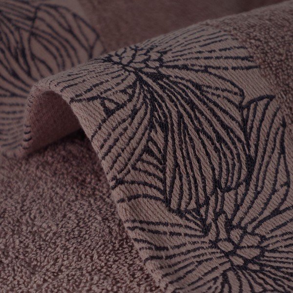 Brūns frotē kokvilnas dvielis 50x100 cm Valencia – My House-image-3