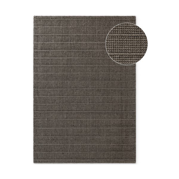 Tumši pelēks/tumši brūns ar rokām darināts vilnas paklājs 120x170 cm Camden Parker – Ted Baker